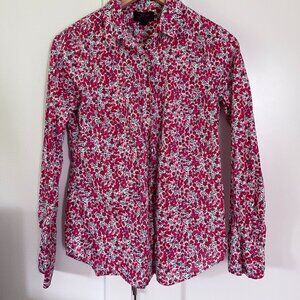 Liberty Fabric x J. Crew cotton button-up blouse, size 2